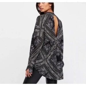 Free People Walking On a Dream Long Sleeve Oversized Tunic Top Sz M